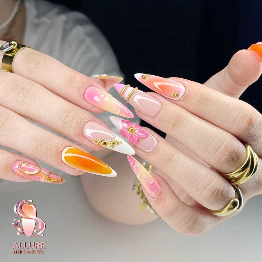 Allure Nails and Spa nail work in Clemson, South Carolina